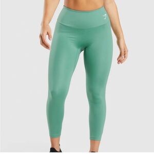 Gymshark training full length leggings- jade green- small